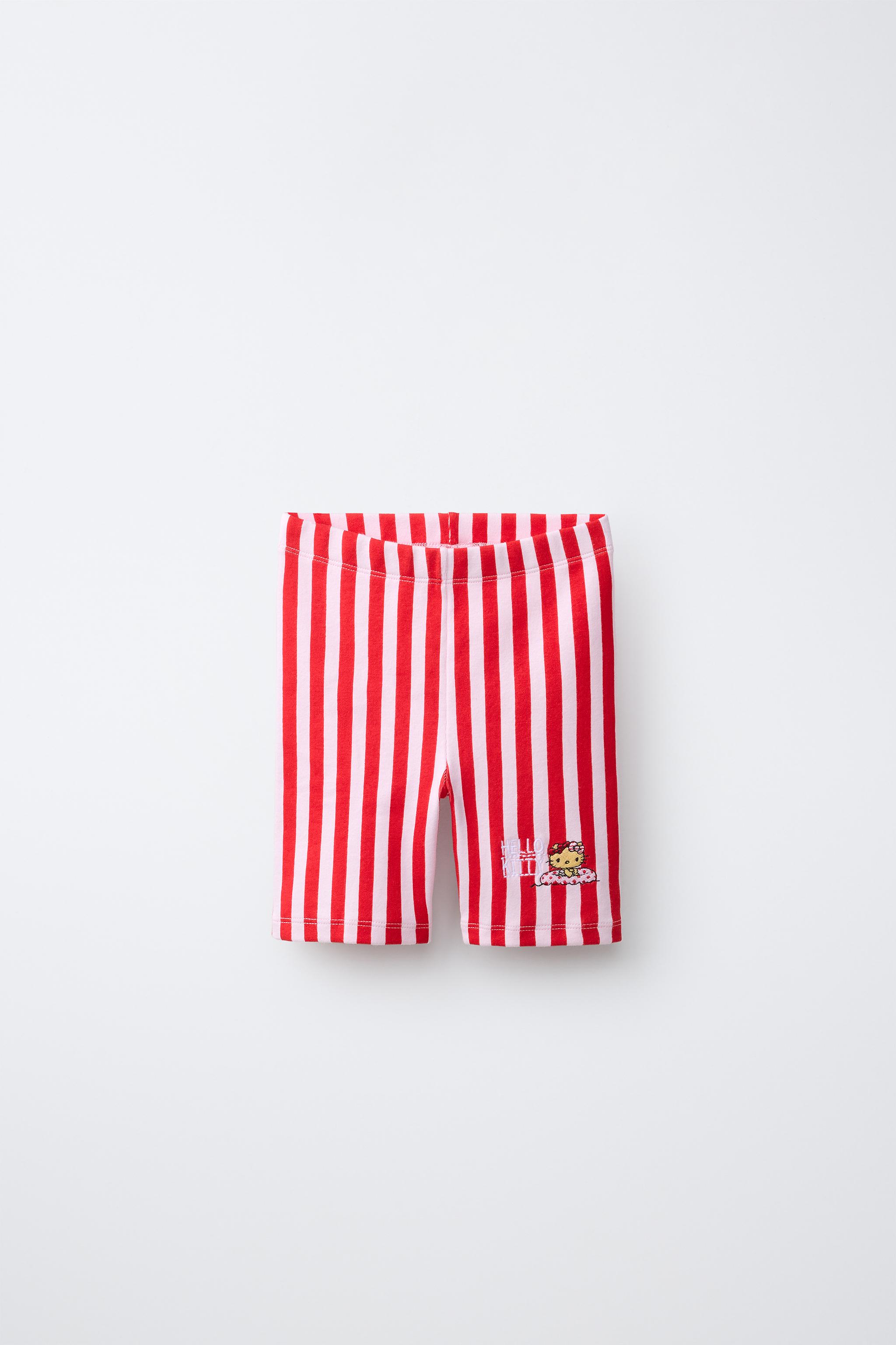 STRIPED EMBROIDERED HELLO KITTY © SANRIO BIKE SHORTS